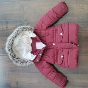 Toddler girls 2T red Carter's enter puffer coat